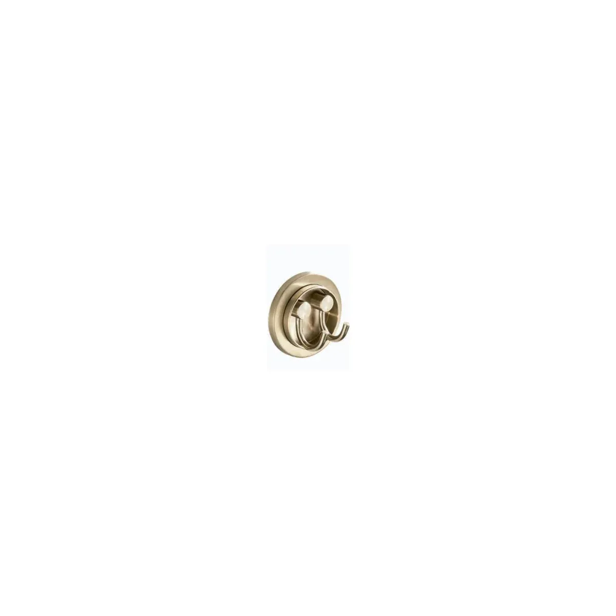 Decorative Round Double Coat Hook in Gold finish, model 2003A