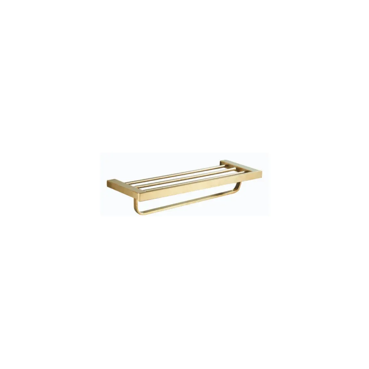 Bath Towel Holder with Towel Bar in Brushed Gold finish, model 6801A-1