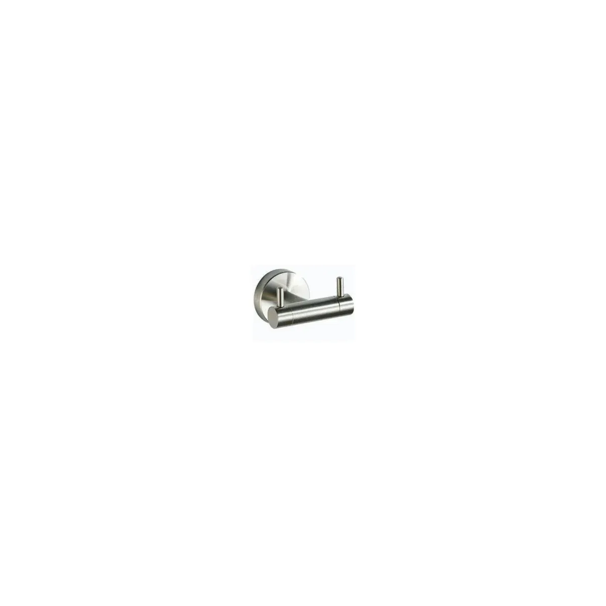 Round Double-Peg Coat Hook in Chrome finish, model 8807BS