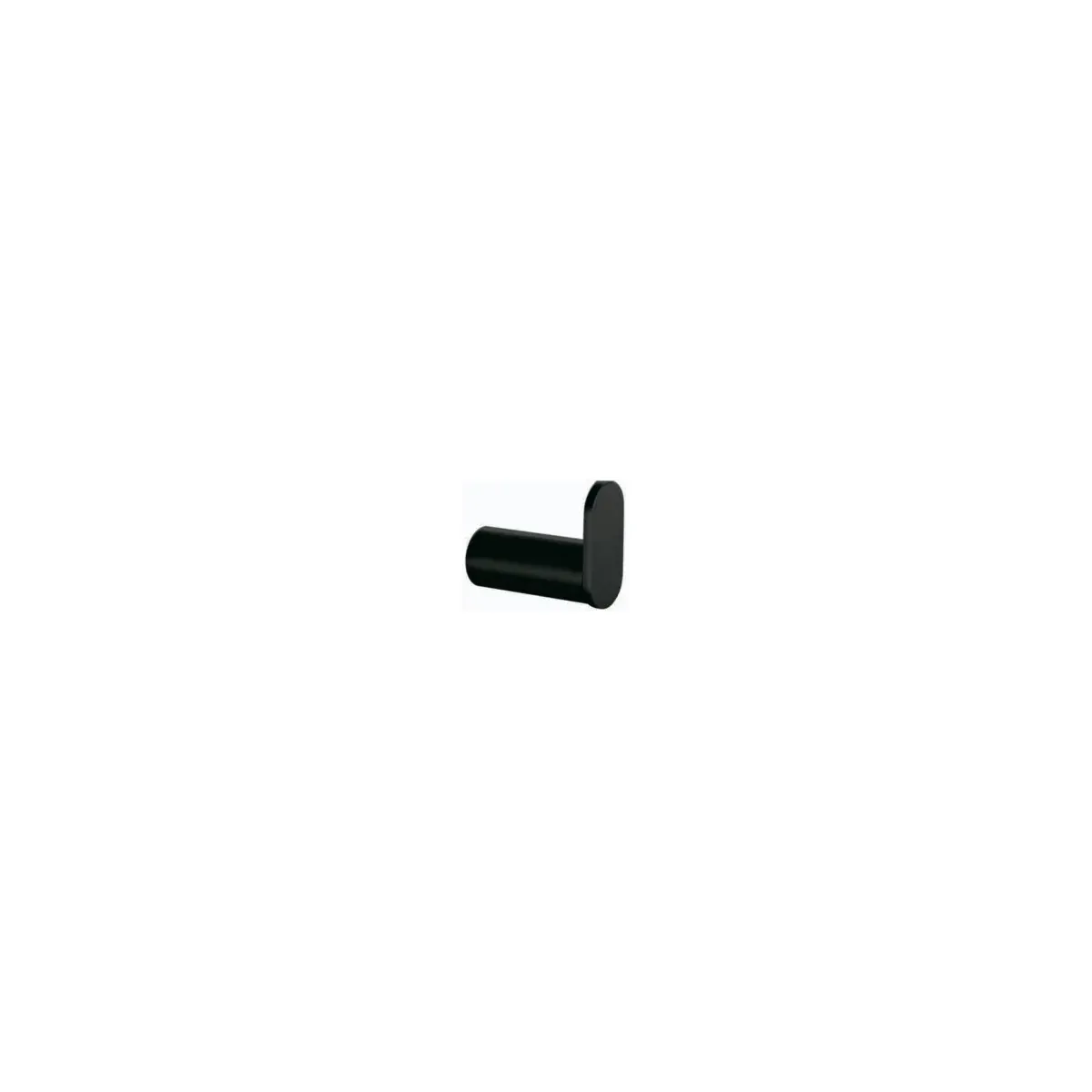 Round Coat Hook in Matte Black finish, model 2807