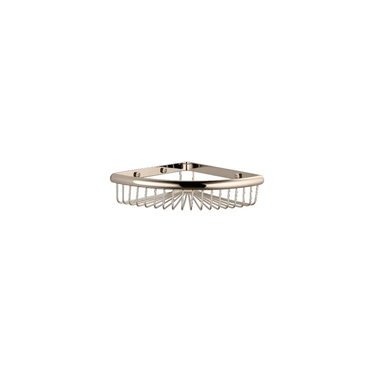 Single-Tier Triangle Corner Basket in Gold finish, model S91022D-5