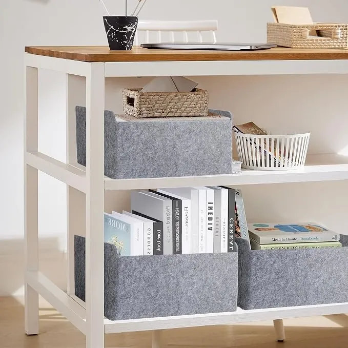Felt storage basket for home organization