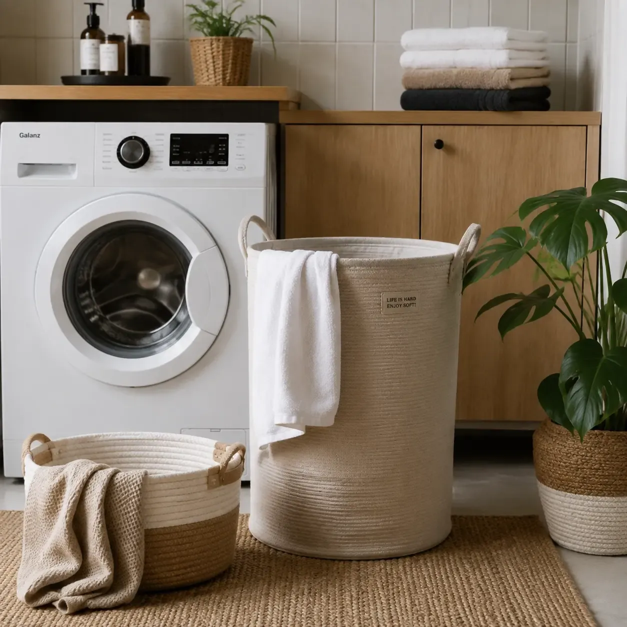 Laundry baskets and hampers for home organization