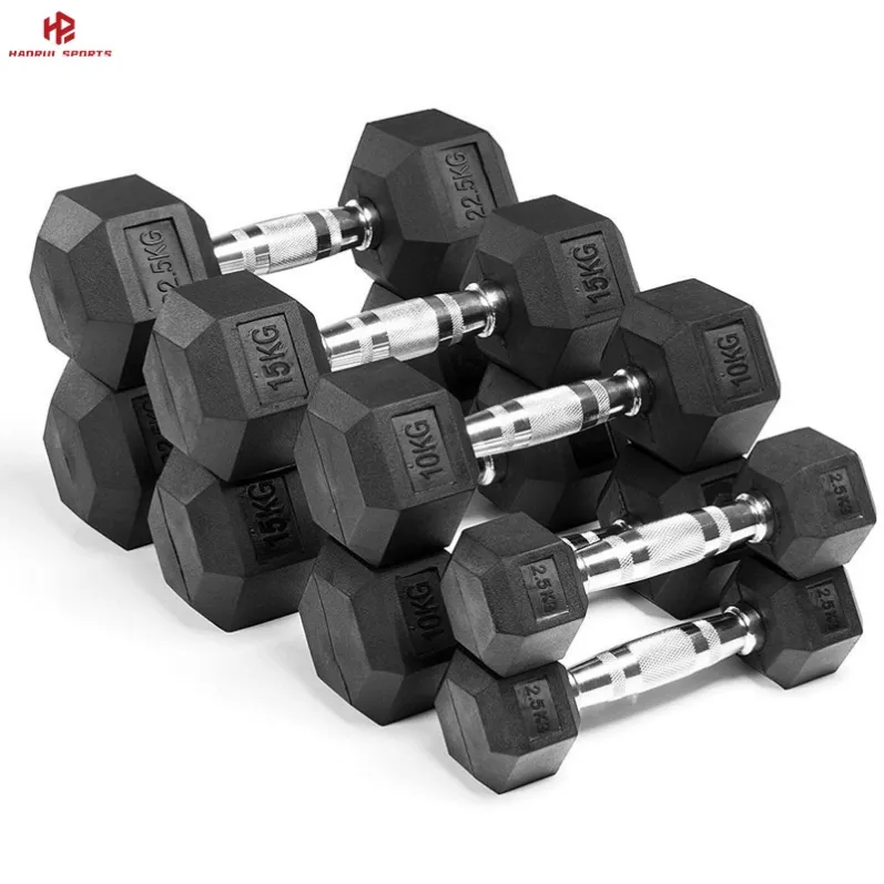 Hex Rubber Dumbbell 2