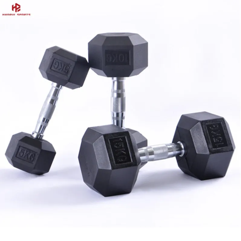 Hex Rubber Dumbbell 3