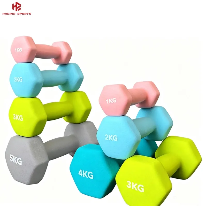 VInyl dumbbell sets light color
