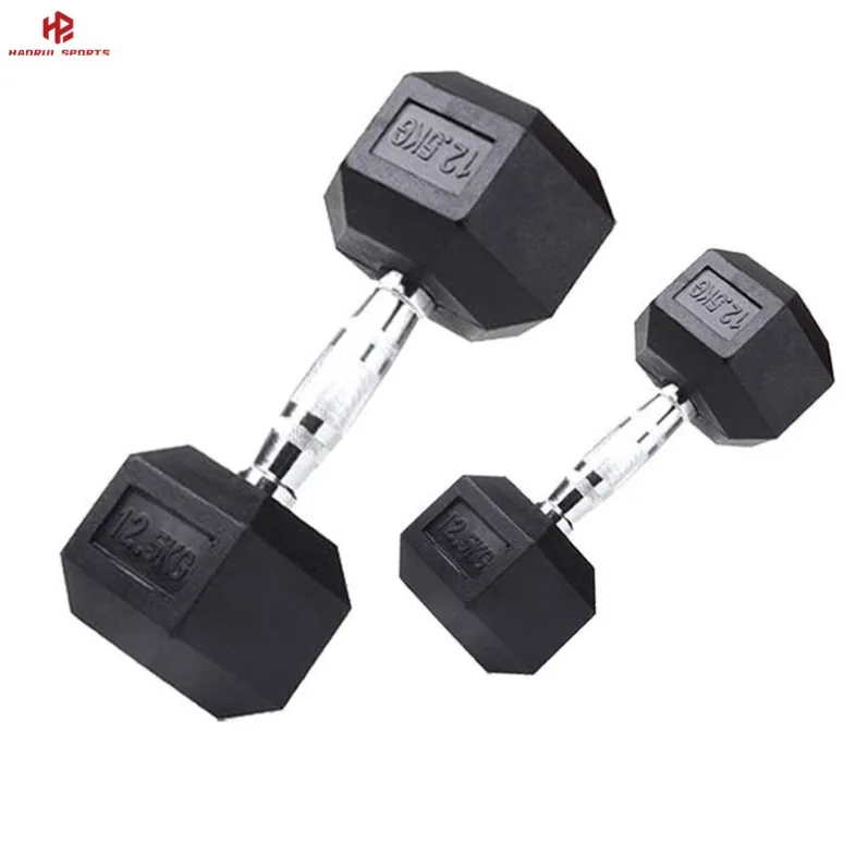 Hex Rubber Dumbbell 4