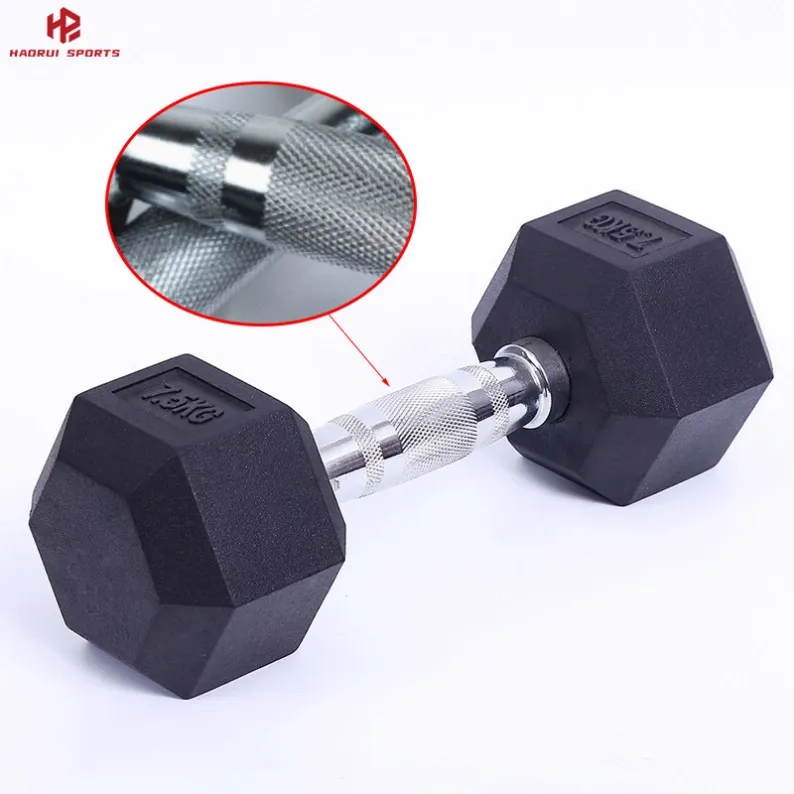 Hex Rubber Dumbbell handle