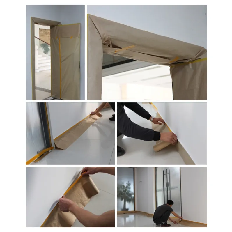 Pre-Taped-Kraft-Masking-Paper-application
