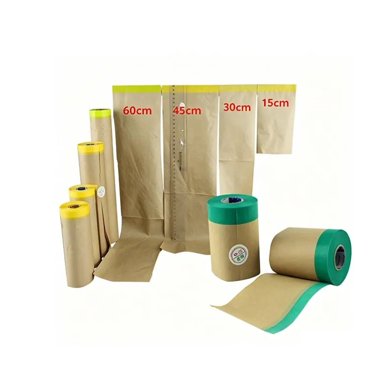 Pre-Taped-Kraft-Masking-Paper---Paint-Absorption-&-Surface-Protection