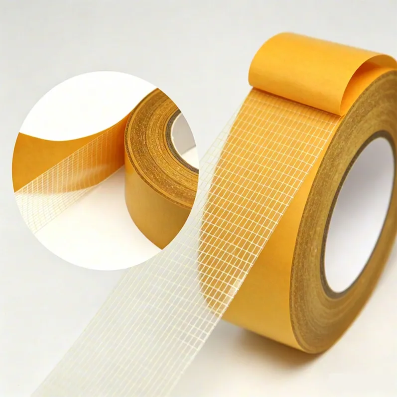 Heavy-Duty-Double-Sided-Cross-Weave-Filament-Tape---Weatherstripping-&-Mounting