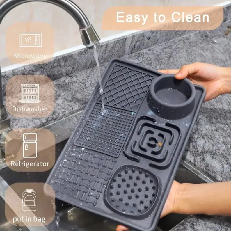 Silicone Dog Lick Mat with Suction Cups - Anxiety Relief (2)