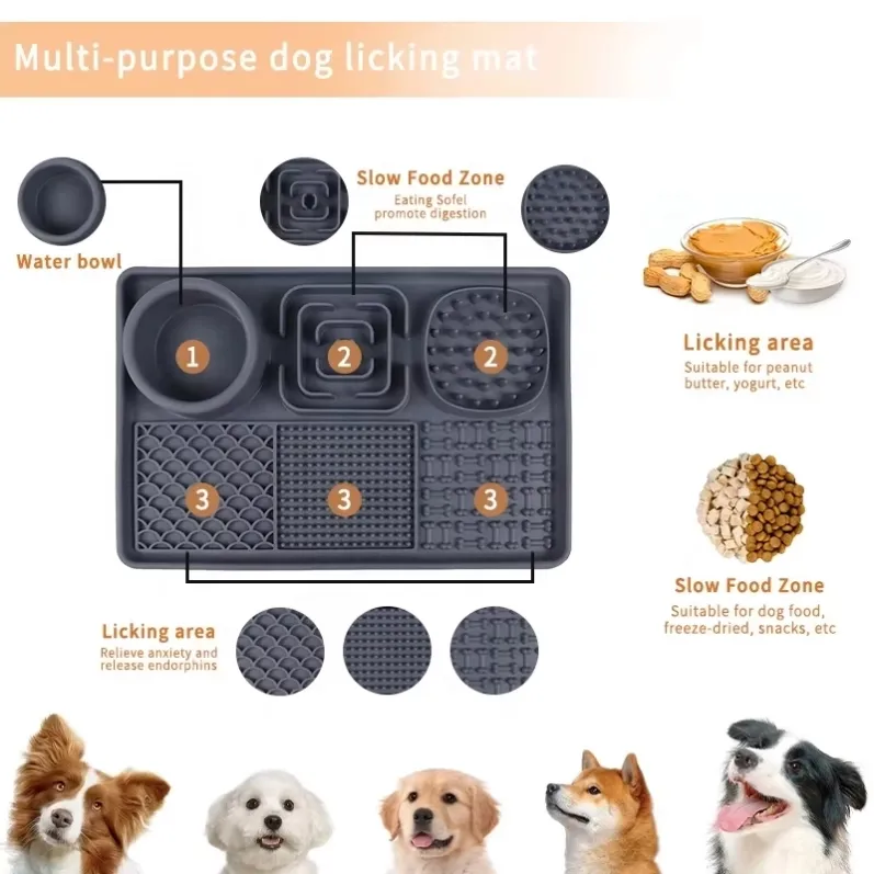 Silicone Dog Lick Mat with Suction Cups - Anxiety Relief (3)