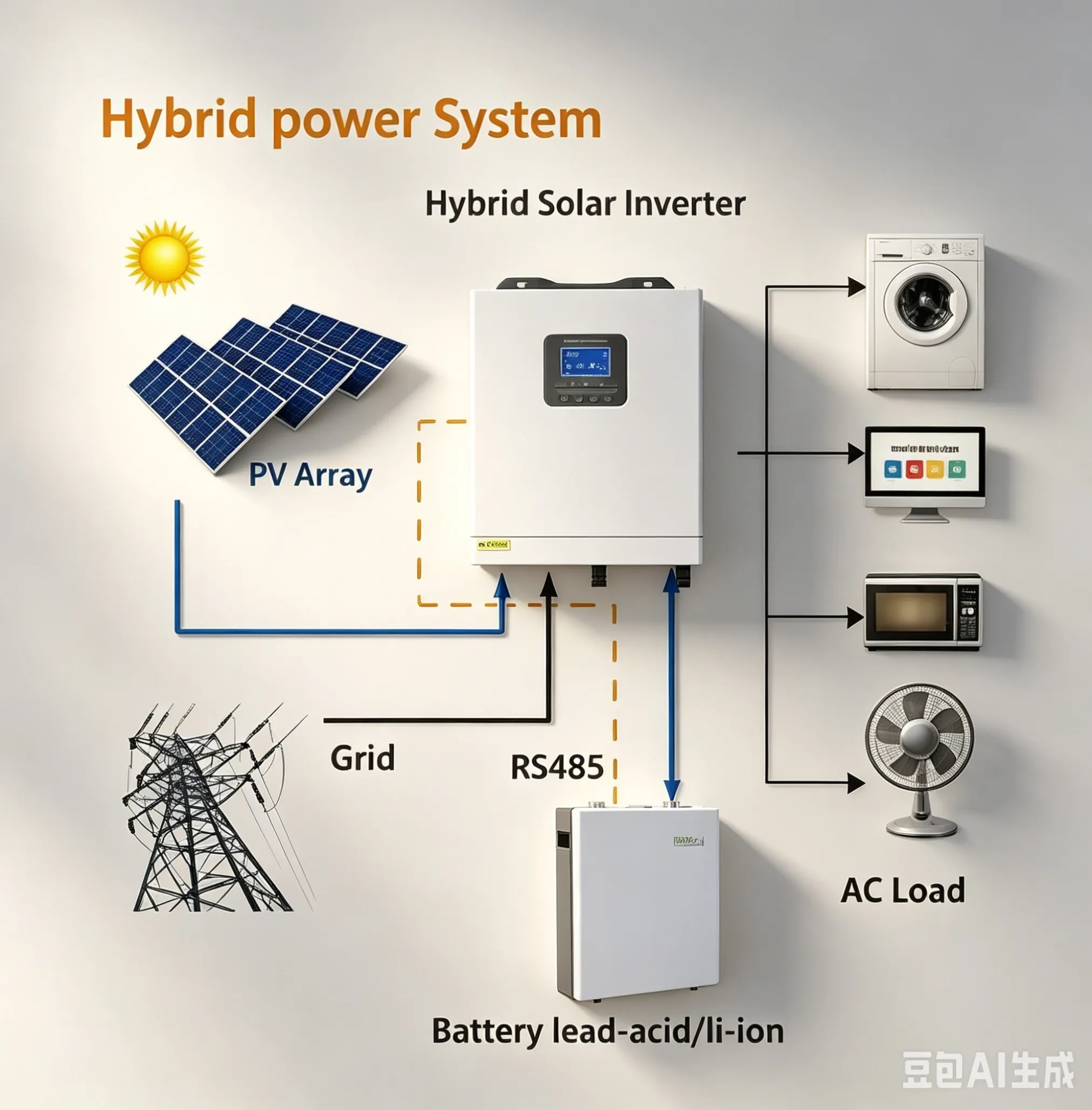 8.2kW Hybrid Solar Inverter 8.2K-G2 Dual MPPT 99% Efficiency LiFePO4 Ready