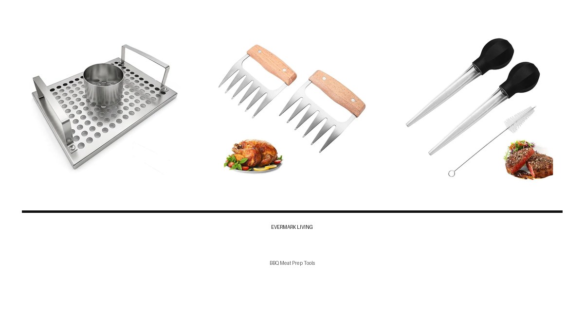 Stainless steel roasting rack, meat shredder tool with wooden handle and turkey baster with brush