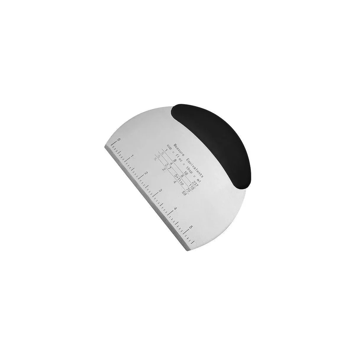 Stainless steel dough scraper and pizza dough cutter