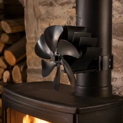 Clamp mounted stove fan for wood stove pipe