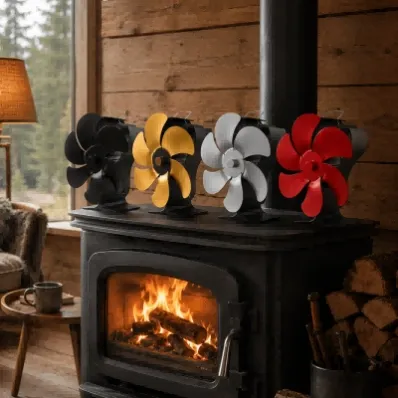Flame Style 6-Blade Heat Powered Wood Stove Fan Supplier