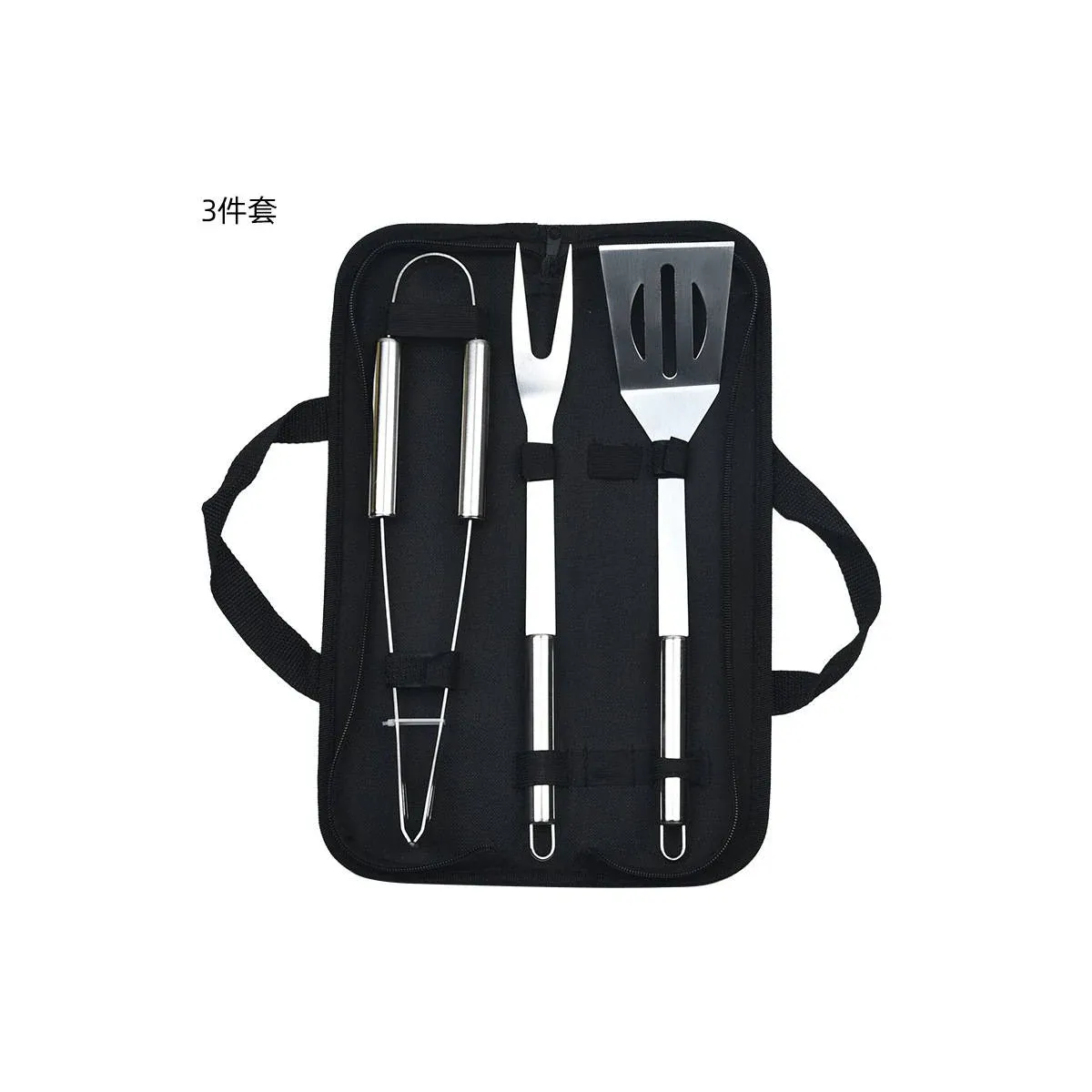 Stainless steel BBQ grill tool set