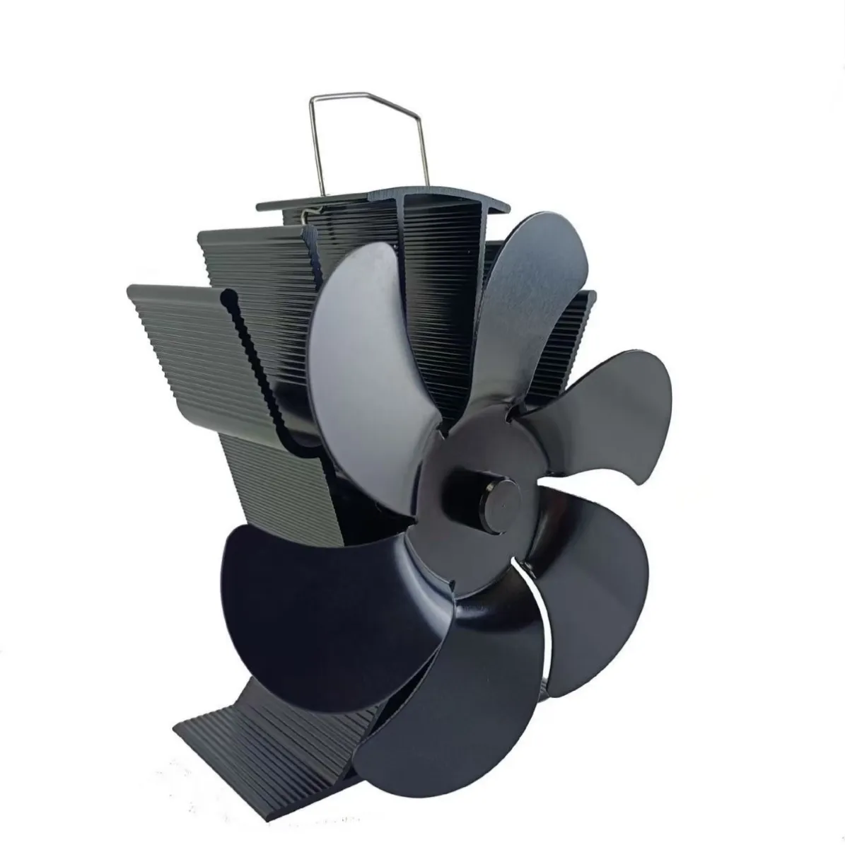 Diamond style triangle base 6-blade heat powered wood stove fan (1)