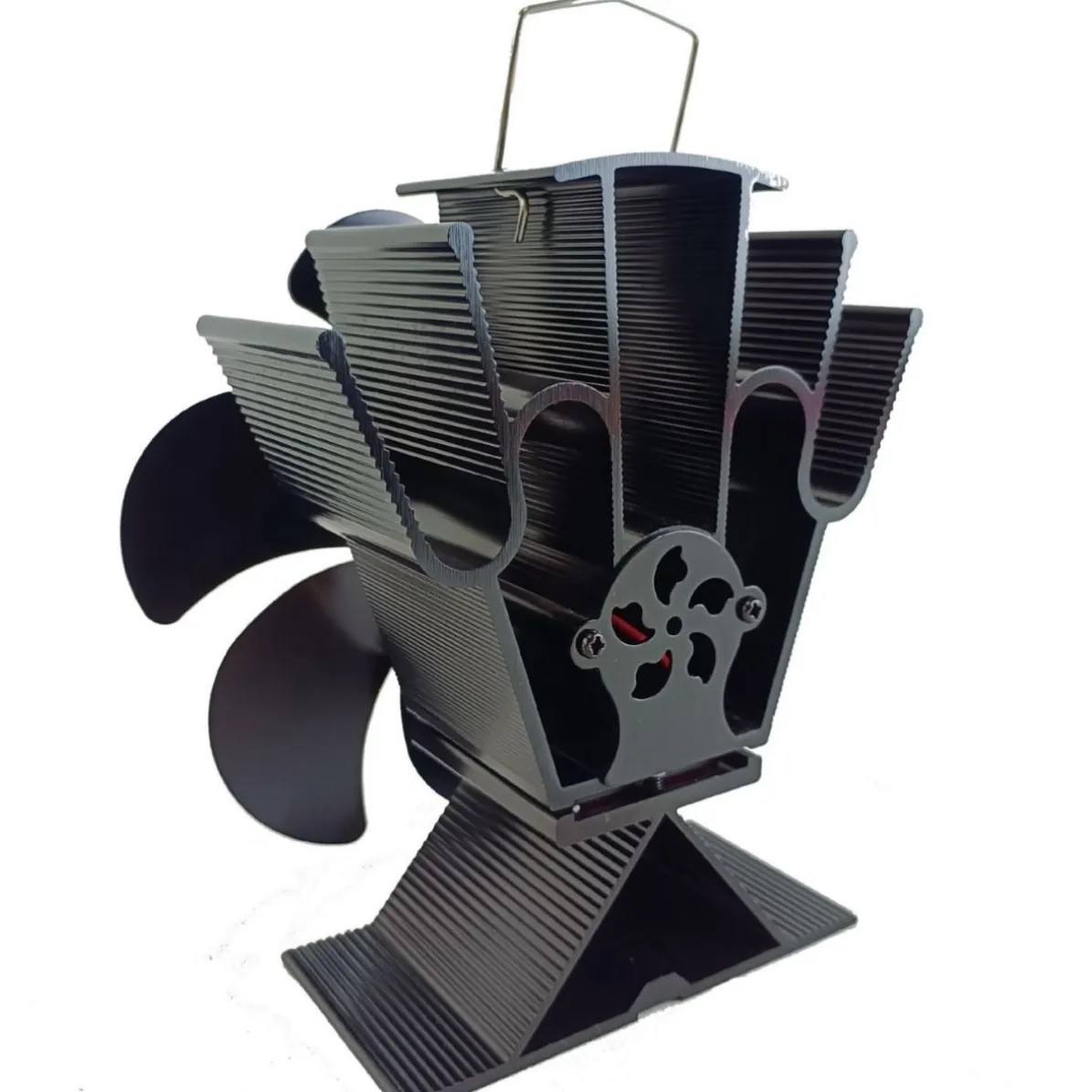 Black diamond style wood stove fan side view (2)