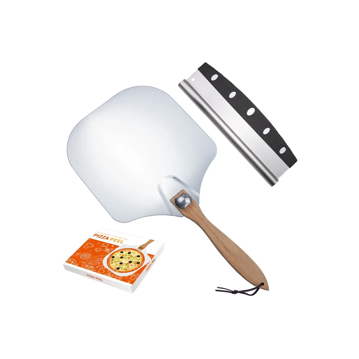Pizza peel and cutter tool set