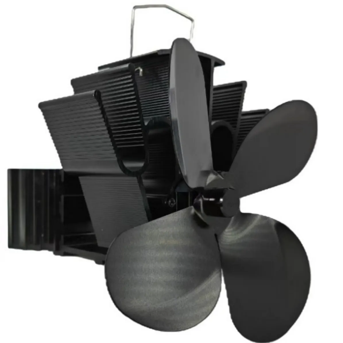 Clamp mounted stove fan for wood stove pipe (1)