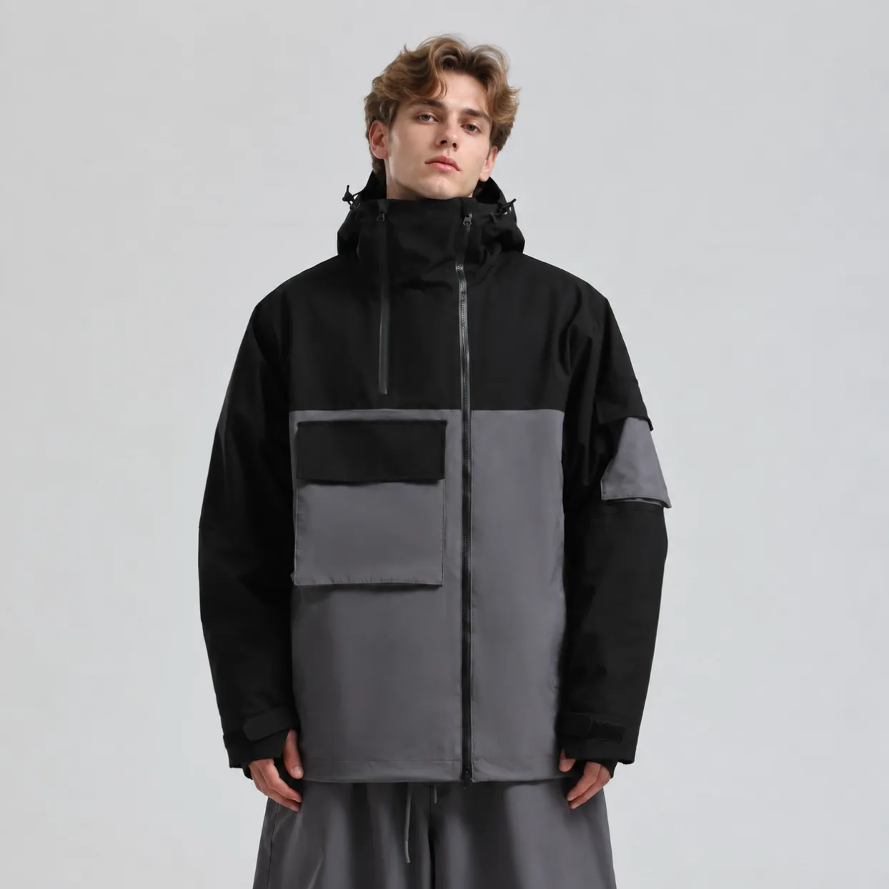 custom-mens-colorblock-pocket-ski-jacket-front