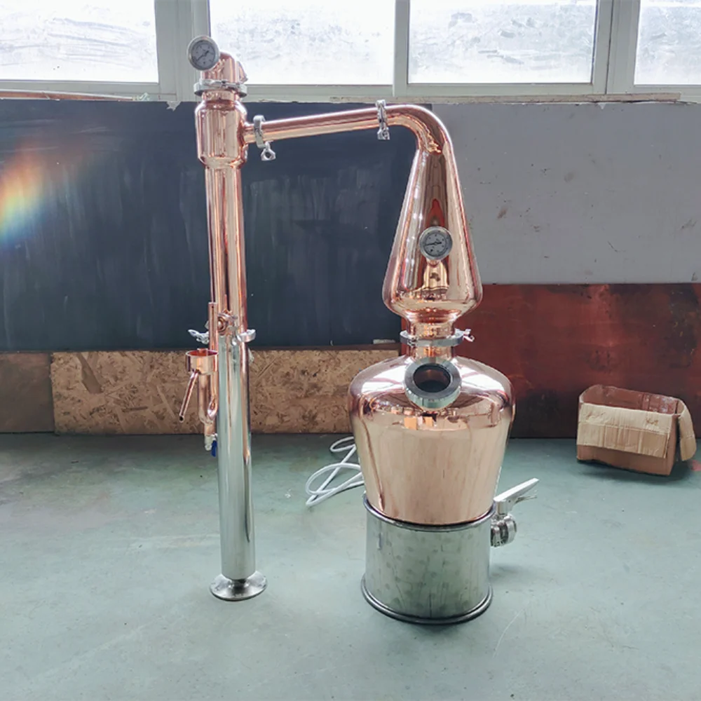 skid-mounted-20l-copper-pot-still-for-spirits-manufacturing