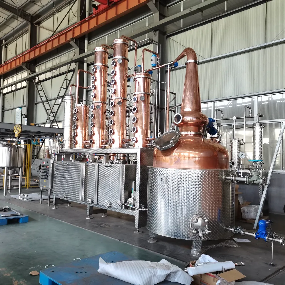 1400l-copper-distillation-system-multi-tower-still-workshop-view
