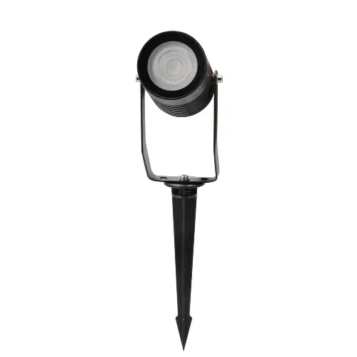 Landscape spike light side view with ribbed head