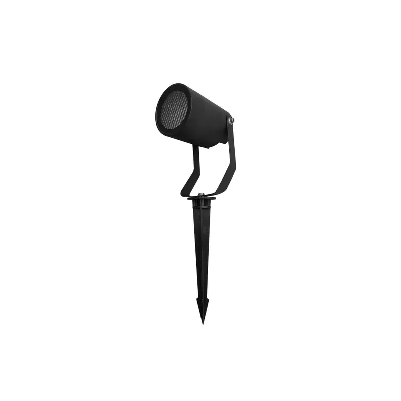 Black GU10 MR16 outdoor LED landscape spike light with honeycomb anti-glare lens