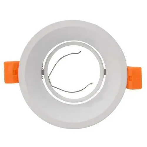 White GU10 GX53 downlight front face