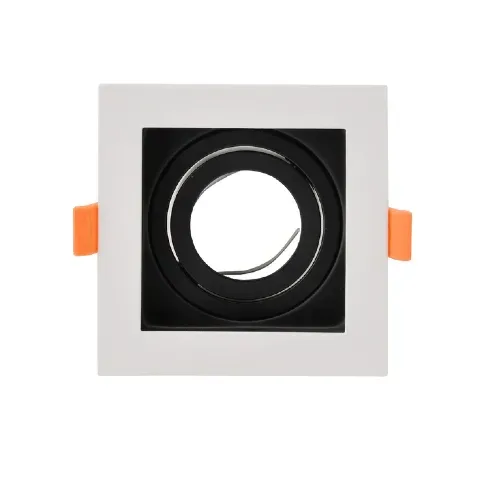 Square recessed spotlight frame front view