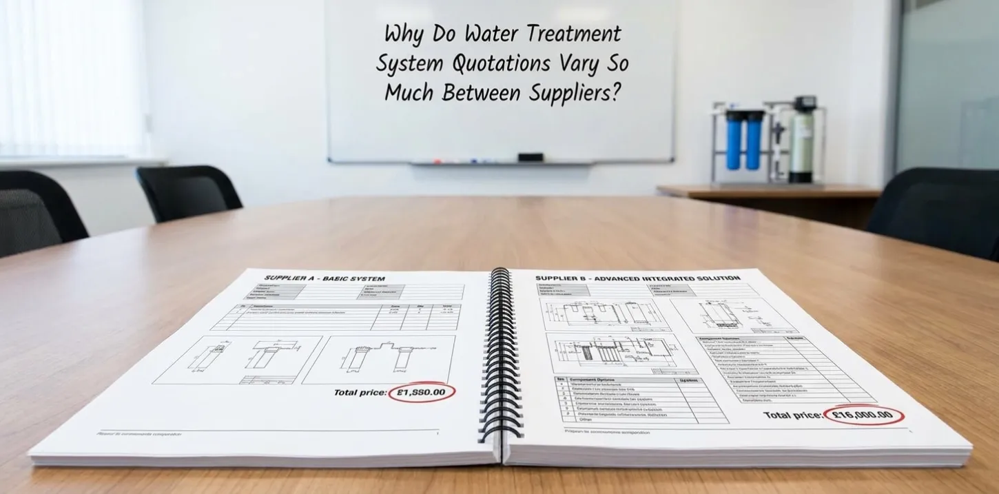 Water Treatment System Quotations Vary