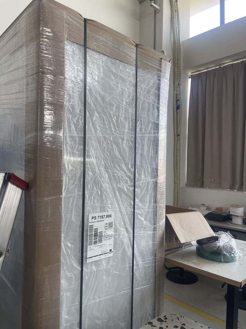 Custom control panel wrapped and packed before shipment