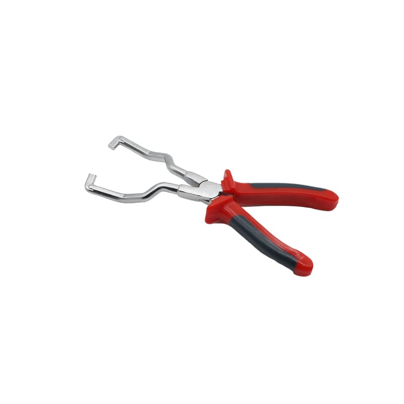 Fuel line clip release plier for in-line fuel filter connections