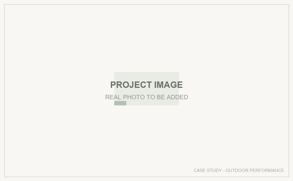 Outdoor and environmental performance project - real photo to be added