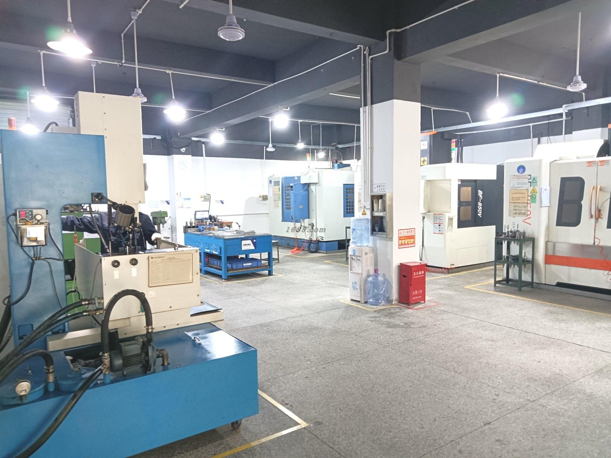 CNC machining centers inside the tooling workshop