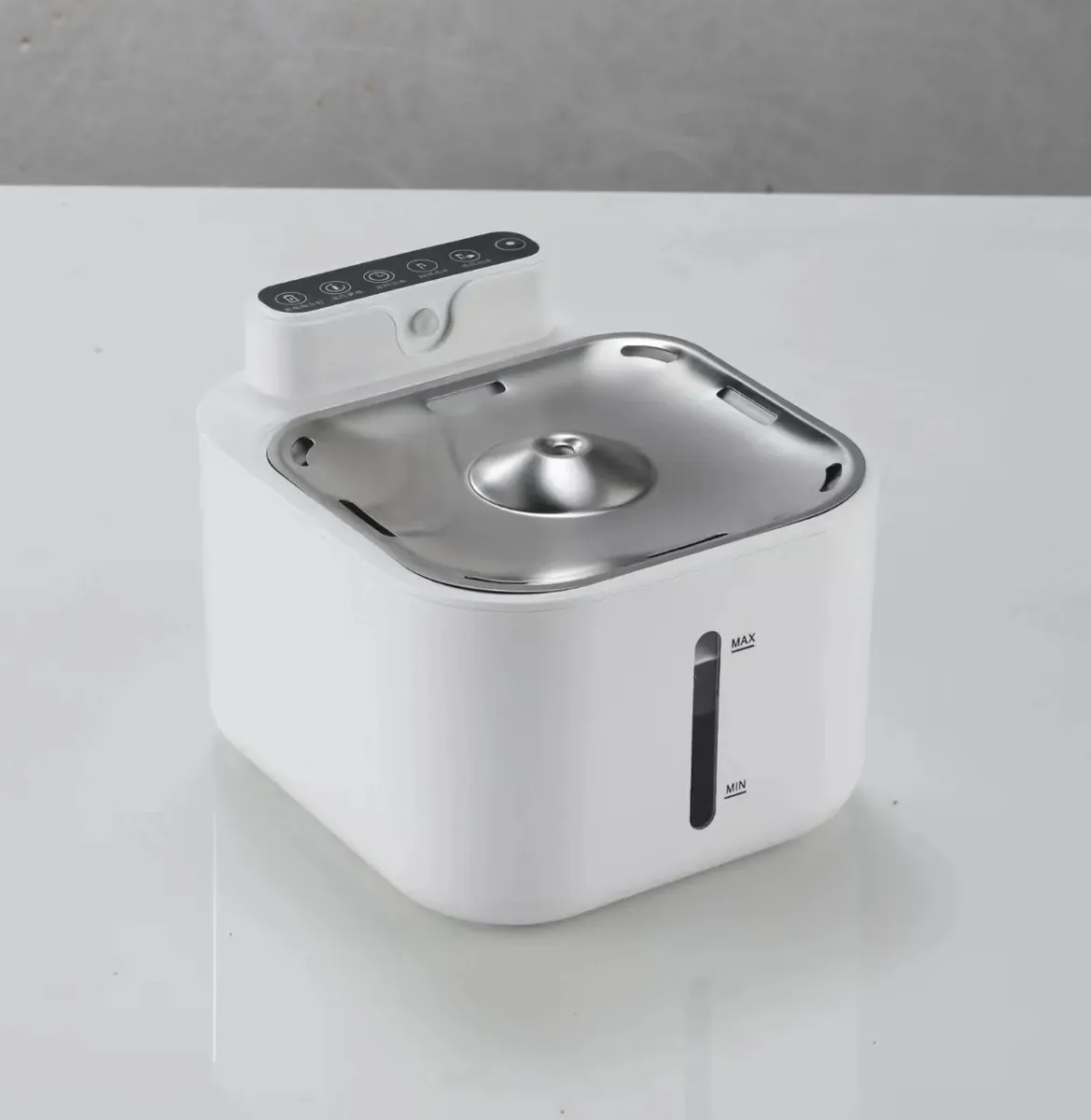 CW-Y2401R wireless pet water fountain with stainless steel tray