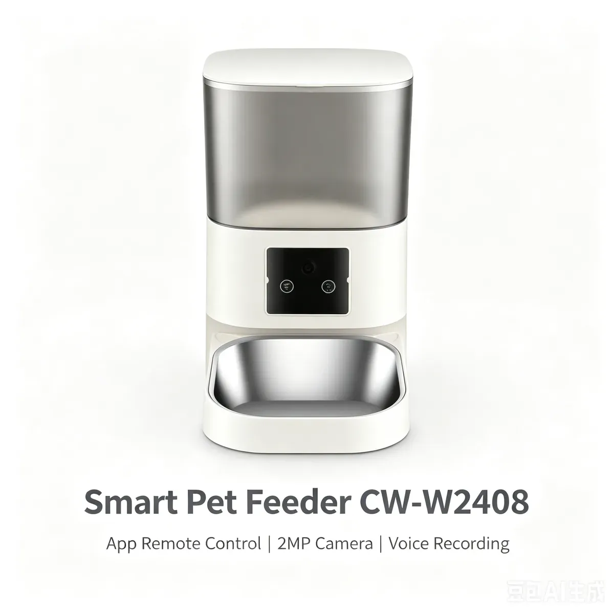 CW-W2408 6.5L square bowl video pet feeder