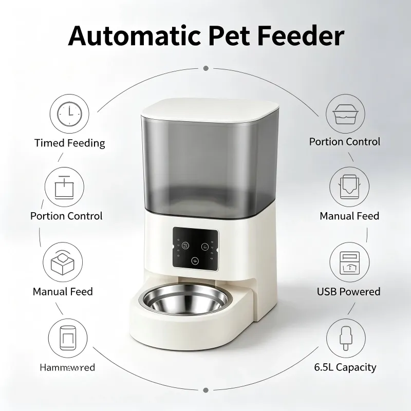20-CW-W2408 SINGLE BOWL BUTTON CONTROL PET FEEDER