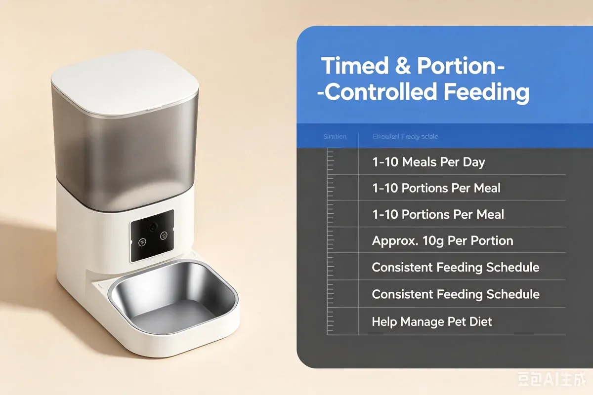 Timed and portion-controlled feeding on the CW-W2408 feeder