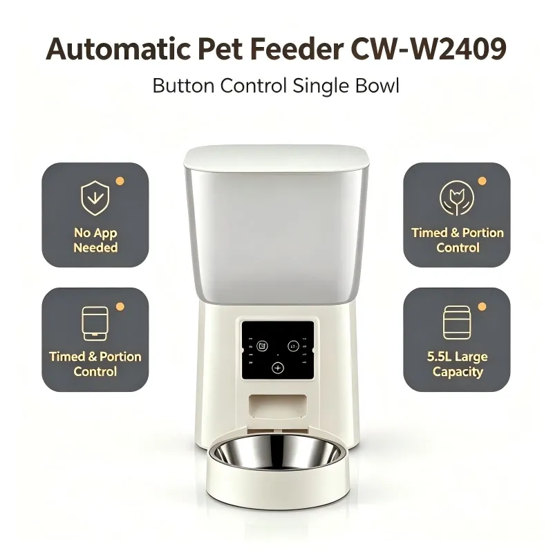 24-CW-W2409 SINGLE BOWL BUTTON CONTROL FEEDER