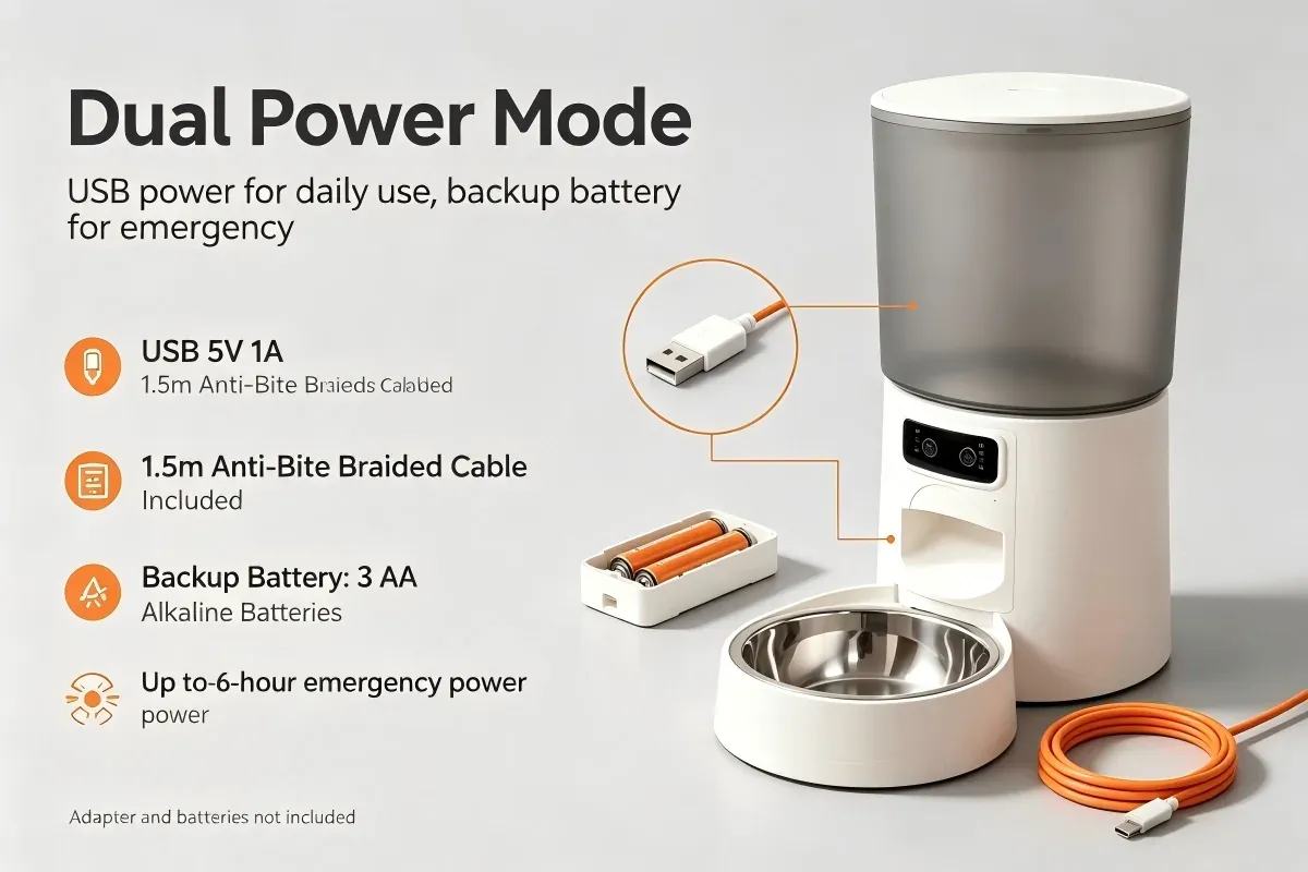 CW-W2510 dual power supply with USB and D-size battery backup