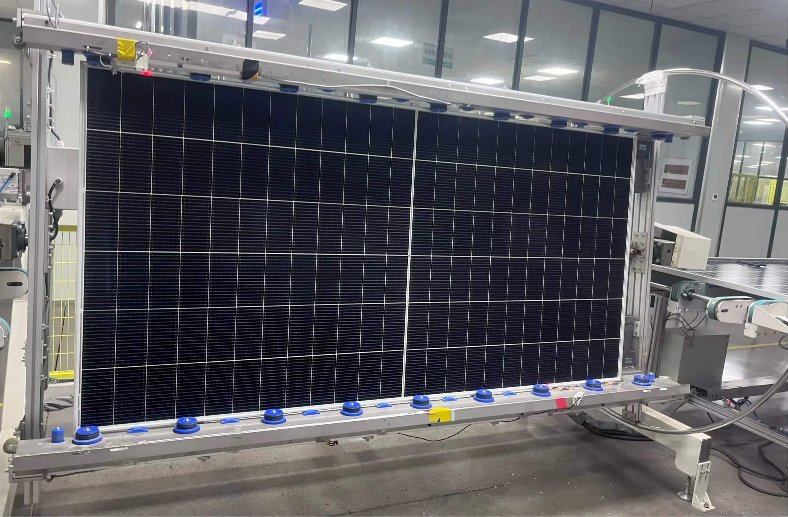 Utility-scale solar panel installation