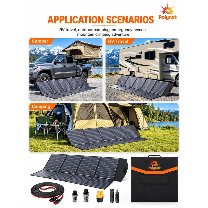 sewn foldable panel application scenarios: camper, RV travel and camping