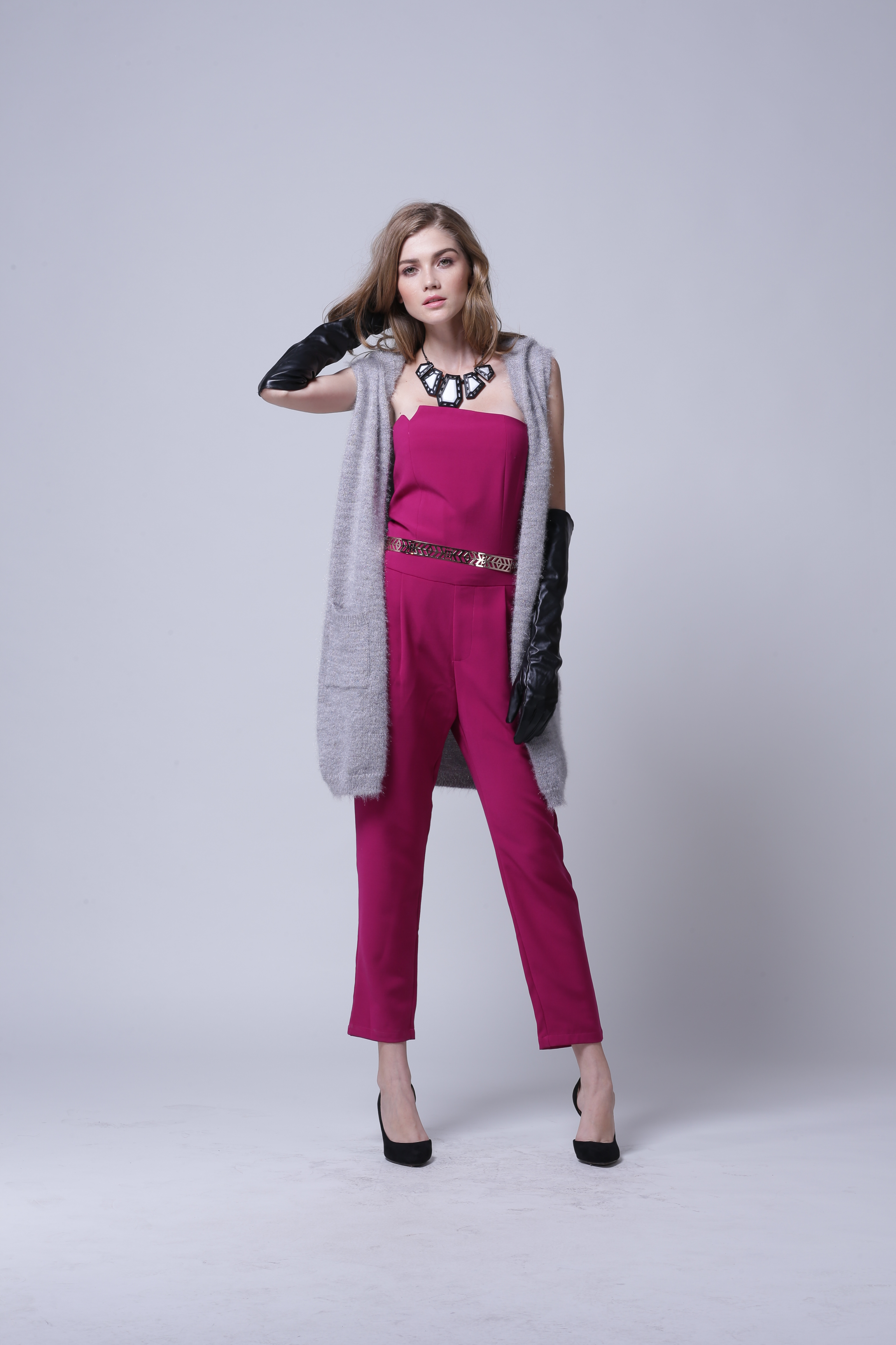 Women's knitted cardigan IMC102 – close perspective of knit structure