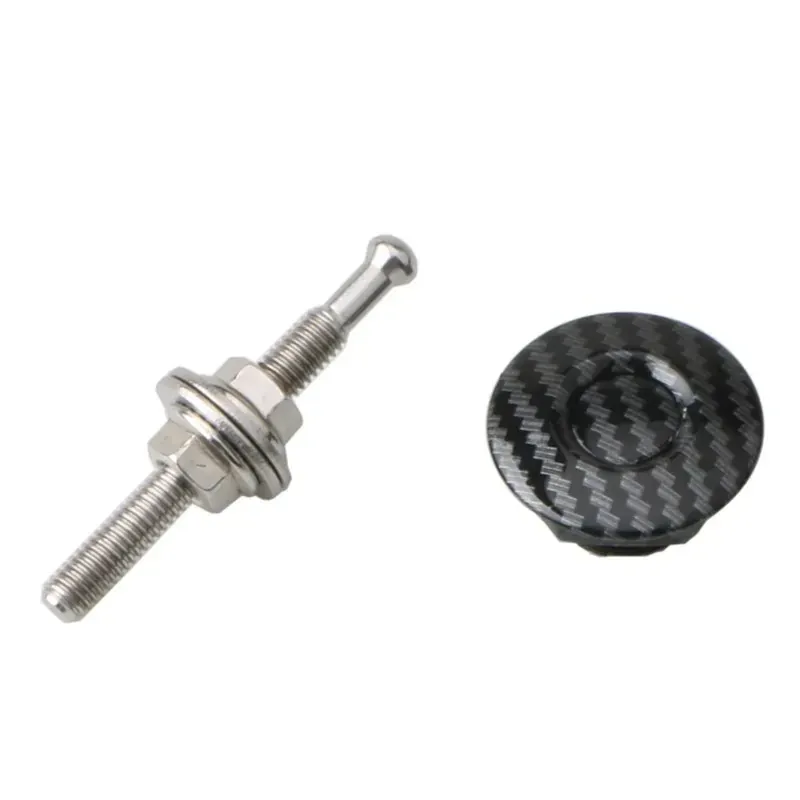 carbon fiber hood pin: carbon fiber hood pin with bolt and nut 01