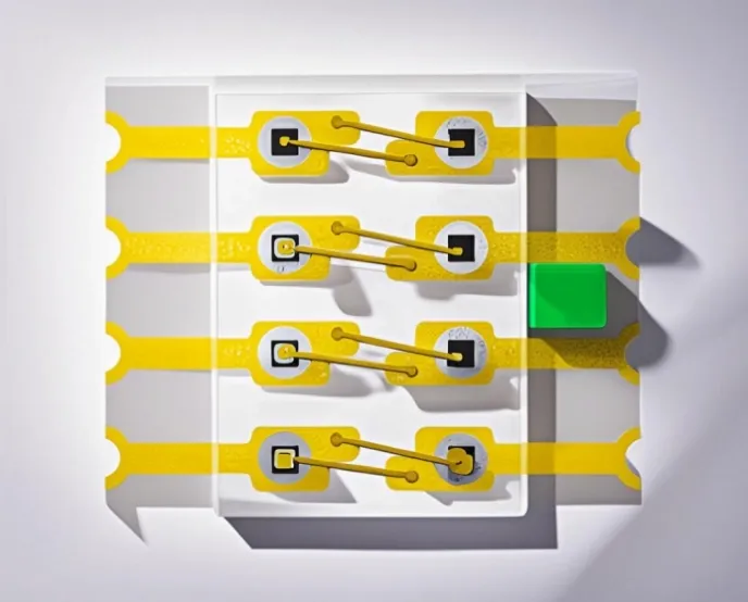 Source illustration of a 3227 SMD package with separate LED, 660nm VCSEL and 1064nm VCSEL channel connections.